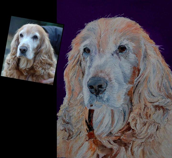 portrait Nancy.jpg - Painting oil on canvas -Huile sur toile format /size 30x40